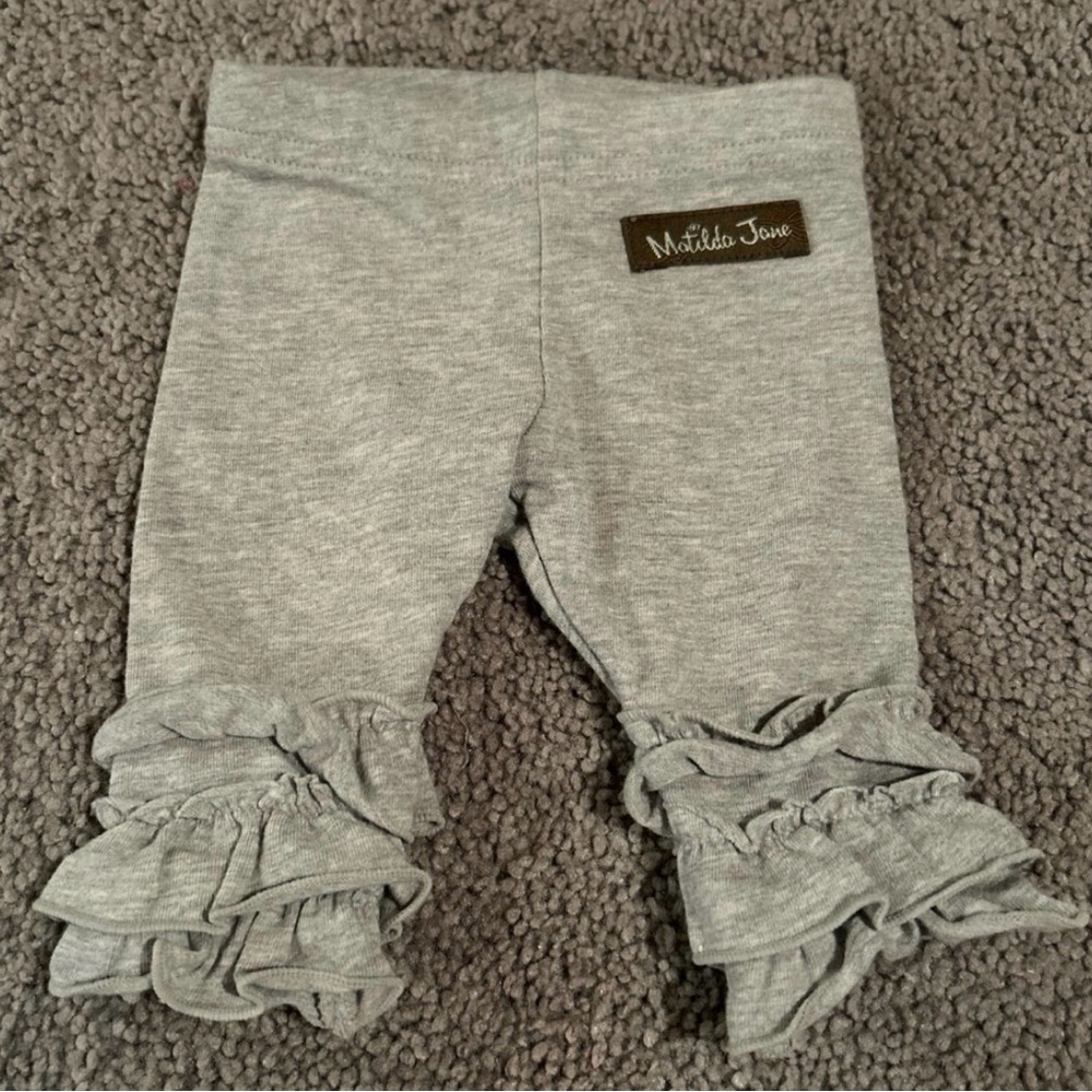 Matilda Jane Gray Ruffle Leggings for Kids